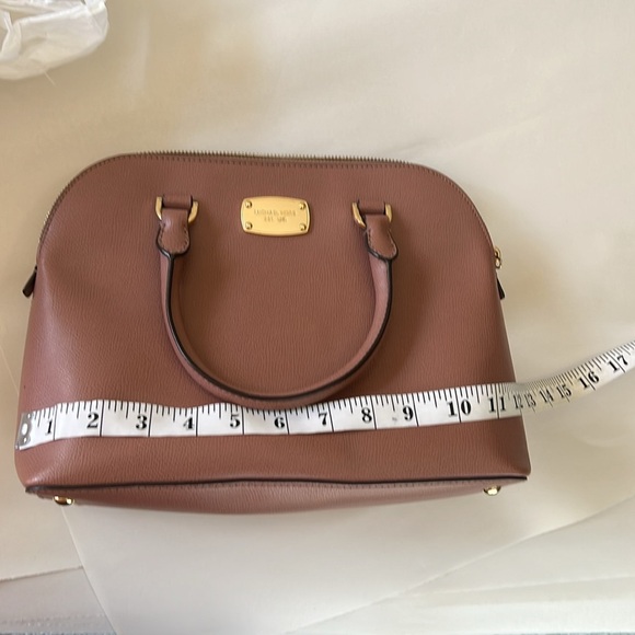 Michael Kors Dusty Rose Gold accents Leather Satchel Crossbody Bag - Picture 12 of 13